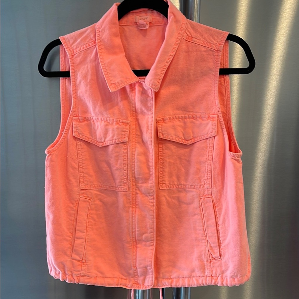 J. Crew Pink Sleeveless Button Down Shirt